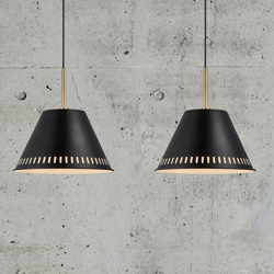 Lámpara colgante Pine, 2 luces, negro características