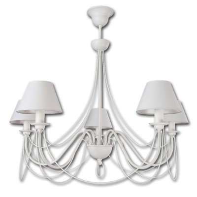 Lámpara de araña Bona, 5 luces, blanca