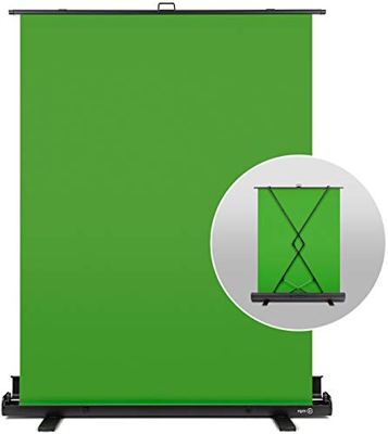 Elgato Green Screen - Panel Chromakey Plegable para Eliminación del Fondo con Marco Autodesplegable, Tejido Verde Chroma Antiarrugas, Estuche Rígido d