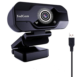 TedGem Webcam, Full HD Webcam 4K/1080P Streaming Cámara Web con Micrófono USB Webcam para Video Chat y Grabación, Gaming, Pequeña, Flexible y Ajustabl características