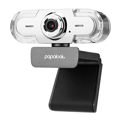 Webcam 1080P, PAPALOOK PA452 PRO Cámara Web de Alta Definición con Micrófono, Compatible con Skype, Facebook, Google Hangouts, Web Cam de USB Plug and
