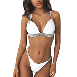 Bikini Mujer Push Up 2019 Verano Bikinis de Encaje Conjunto de Traje de BañO Sexy triángulo Tops y Braguitas Bohemio BañAdores con Relleno Ropa de Pla precio