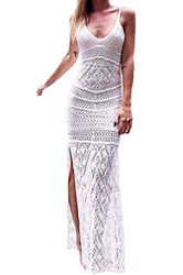 L-Peach Vestido Crochet Kimono Pareo de Playa Bikini Cover Up para Mujer en oferta