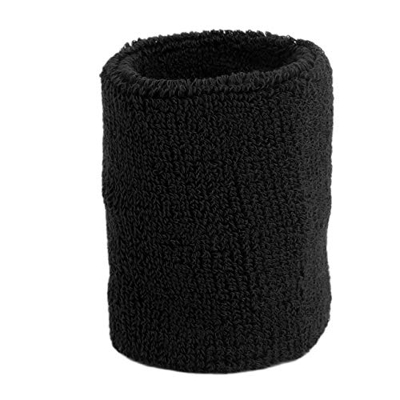 Pudincoco Cómoda Absorción de Sudor Deporte Gimnasio Muñequera Algodón Unisex Tenis Baloncesto Alto Elastic Bracer Wrist Wrap