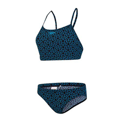 Speedo Boomstar Allover Thinstrap 2 Piece Bikini, Mujer, True Navy/Pool, 34 precio