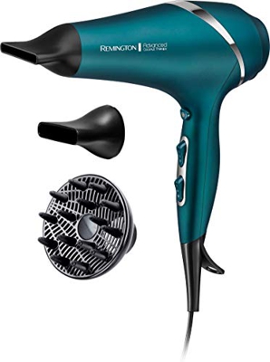 Remington Advanced Coconut Therapy - Secador de Pelo, Secador Iónico, 2 Concentradores y 1 Difusor, 2300 W, Azul, AC8648