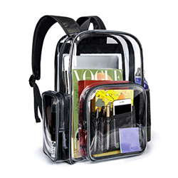 SPEEDEVE Mochila Bolso Escolar PVC Transparente estancas,Negro precio