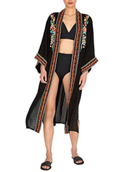 Bsubseach Mujer Kimono Cárdigan Verano Salida de Baño Estampado Negra Cubrir Bikini Camisola y Pareos en oferta