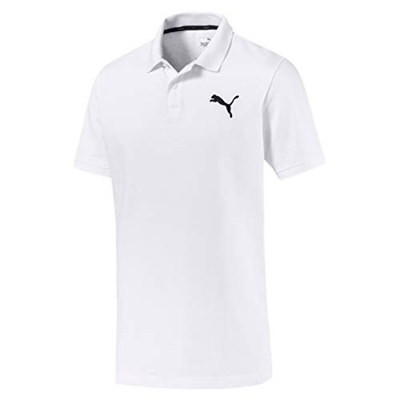 PUMA ESS Pique Polo Camiseta, Hombre, Blanco, 2XL