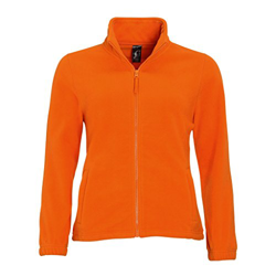 SOLS - Chaquetilla polar con cremallera completa modelo North para mujer (Pequeña (S)/Naranja) en oferta