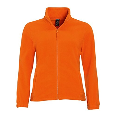 SOLS - Chaquetilla polar con cremallera completa modelo North para mujer (Pequeña (S)/Naranja)