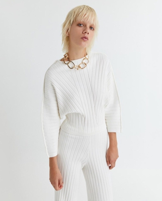 Sfera - Jersey De Canalé De Mujer Con Manga Japonesa