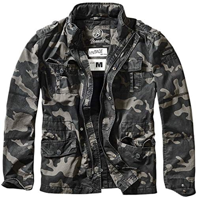 Brandit Britannia Chaqueta, Mehrfarbig (Darkcamo 4), Small para Hombre