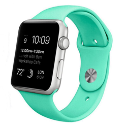 Cool Correa Goma Verde Menta para Apple Watch 42/44 mm Series 1/2/3/4/5 en oferta