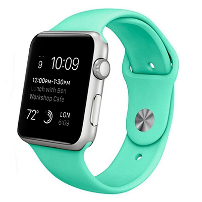 Cool Correa Goma Verde Menta para Apple Watch 42/44 mm Series 1/2/3/4/5