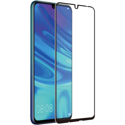 Muvit for Change Pack Funda Cristal Soft + Cristal Templado Plano Marco Negro Huawei P Smart 2020/P Smart 2019