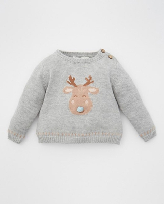 Sfera - Jersey De Bebé Niño Gris Intarsia Reno