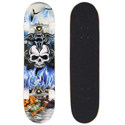 ANCHEER Skateboard Monopatín 79x19cm Patinetas Estándar Completas para Niños Jóvenes Principiantes,Cubierta de Madera de Arce Canadiense 7 Capas con R en oferta