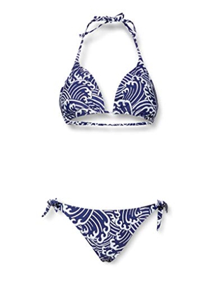 ARENA Bañador 2P Allover Triangle Two Pieces Bikini, Mujer, Navy, 40
