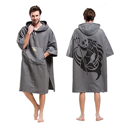 Hiturbo - Toalla de neopreno con bolsillo para nadador surfista, talla única