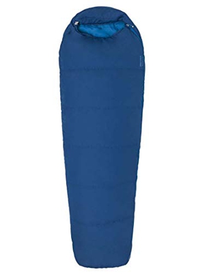 Marmot Nanowave 50 Saco de Dormir Mummy, Ultraligero, de Verano, para Acampar y Trekking, Hombres, Azul (Estate Blue), Regular-183 cm