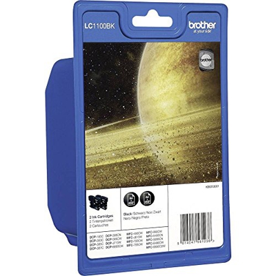 Brother LC1100 Twin-Pack - Cartucho de Tinta, Negro