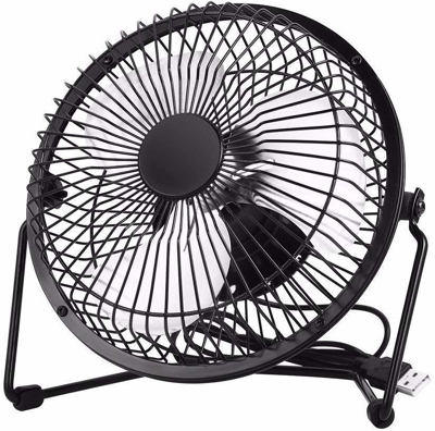 EasyAcc Mini USB Metal Desk Fan 6" (HXQUSFA-BIR6IN)