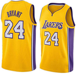 Uniforme Jersey Kobe Bryant de Los Ángeles Lakers No.24 Verano Camisetas de Baloncesto Masculino Bordado # 24 Kobe Bryant Fans Baloncesto Ropa Bordado en oferta
