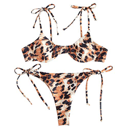 Zaful - Tanga brasileño para mujer, diseño de leopardo leopardo S en oferta