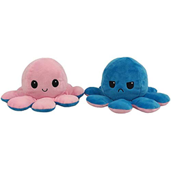 Peluche de Pulpo Reversible, Bonitos Juguetes de Peluche, muñeco Vibrante de Doble Cara, Bonitos Juguetes de Peluche，el Pulpo Reversible Original de F precio