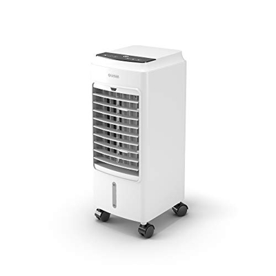Olimpia Splendid 99308 Peler 4D Ventilador Enfriador Refrigerador con mando a distancia, temporizador y bidón de 4 litros, 350 m3/h, 75 W, blanco