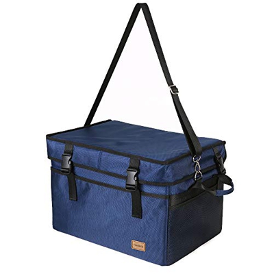 TOMSHOO Bolsa Térmica, Bolsa de Almuerzo Portátil,Diseño Único de Hebilla, para Picnic, Camping, Escuela, Trabajo 10L