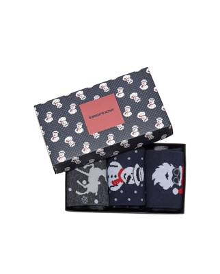 Jack & Jones - Estuche De Tres Pares De Calcetines Cortos De Hombre Varios Colores