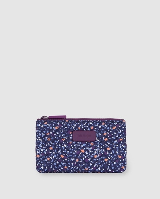 Jo & Mr. Joe - Monedero Doble De Mujer Acolchado En Morado Con Cremallera