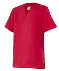 Velilla 589/C24/T10 Camisola pijama de manga corta con escote en pico, Rojo Coral, 10 precio