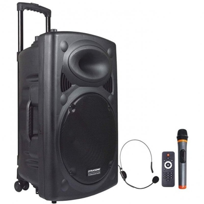 Dynasonic Dynapro 15 Altavoz Bluetooth con Karaoke y Micrófonos