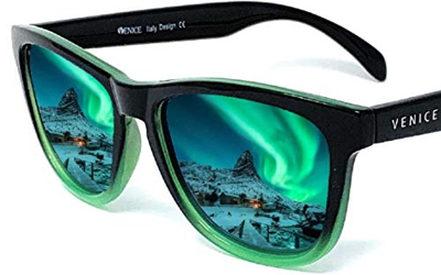 Gafas De Sol Venice, Polarizadas Unisex con Proteccion UV400 para el Golf, la Pesca, el Ciclismo y cualquier deporte al aire libre (Black Green)