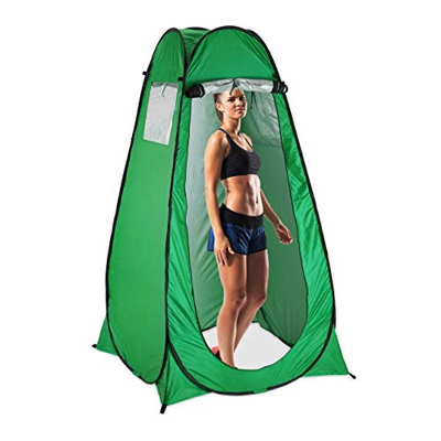Relaxdays Duschzelt Tienda de campaña para Ducha (Montaje Pop-up, 200 x 120 x 120 cm), Color Verde
