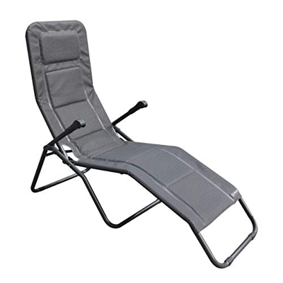 Homecall - Tumbona acolchada con espuma de secado rápido, XXL (gris)