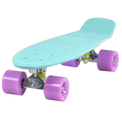 Land Surfer Cruiser Skateboard 22" Ice Blue Board - Ice Purple Wheels características