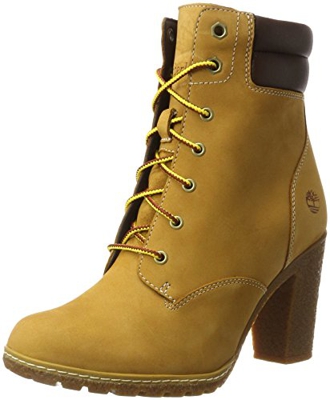 Timberland Tillston 6-Inch Double Collar, Botas Chukka Mujer, Amarillo Wheat Nubuck, 36 EU