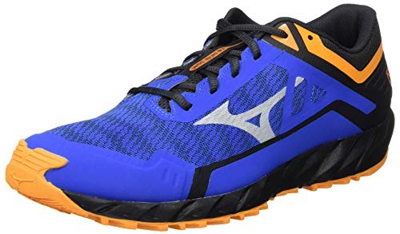 Mizuno Wave Ibuki 3, Zapatillas para Carreras de montaña Hombre, Azul/Lunarrock/Forange, 46 EU