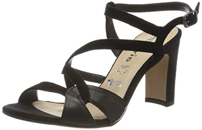 Tamaris 1-1-28397-24, Sandalia con Pulsera para Mujer, Black Blk Lea 013, 36 EU