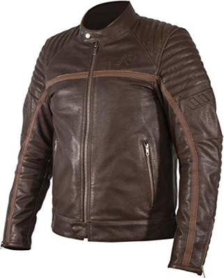 Rukka Chaqueta De Moto De Cuero Marron Aprobada por El CE Markham Tamano EU56