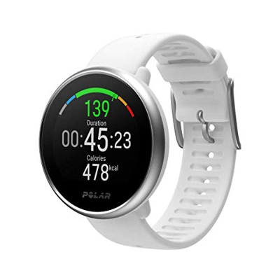 Polar Ignite – Reloj de fitness con GPS integrado, pulsómetro de muñeca, guías de entrenamiento - hombre/mujer - blanco S/M