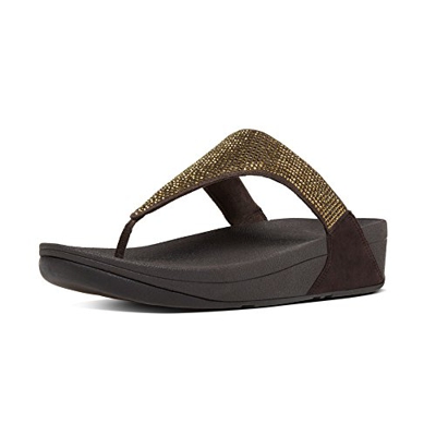 Fitflop Slinky Rokkit Toe-Post, Sandalias con Tiro a T Mujer, Marrón (Chocolate), 40 EU