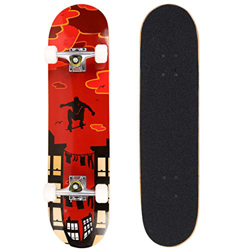 ANCHEER Skateboard Monopatín 79x19cm Patinetas Estándar Completas para Niños Jóvenes Principiantes,Cubierta de Madera de Arce Canadiense 7 Capas con R en oferta