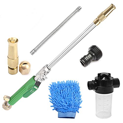 BAtech Hydro Jet Washer Kit de manguera extensible de alta presión de agua para el hogar jardín Jet Car Washer Spray limpiador de ventanas verde