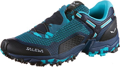 Salewa WS Ultra Train 2, Zapatillas de Running para Asfalto Mujer, Azul (Capri/Poseidon 3395), 39 EU