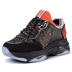 Bronx Baisley Zapatillas Moda Mujeres Negro/Naranja - 38 - Zapatillas Bajas Shoes en oferta